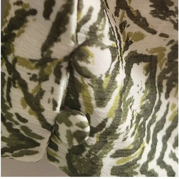 NWOT Zara Green and White Printed Mini Dress Size Large - Picture 8 of 10